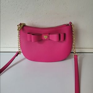 Betsey Johnson Pink Bow Crossbody